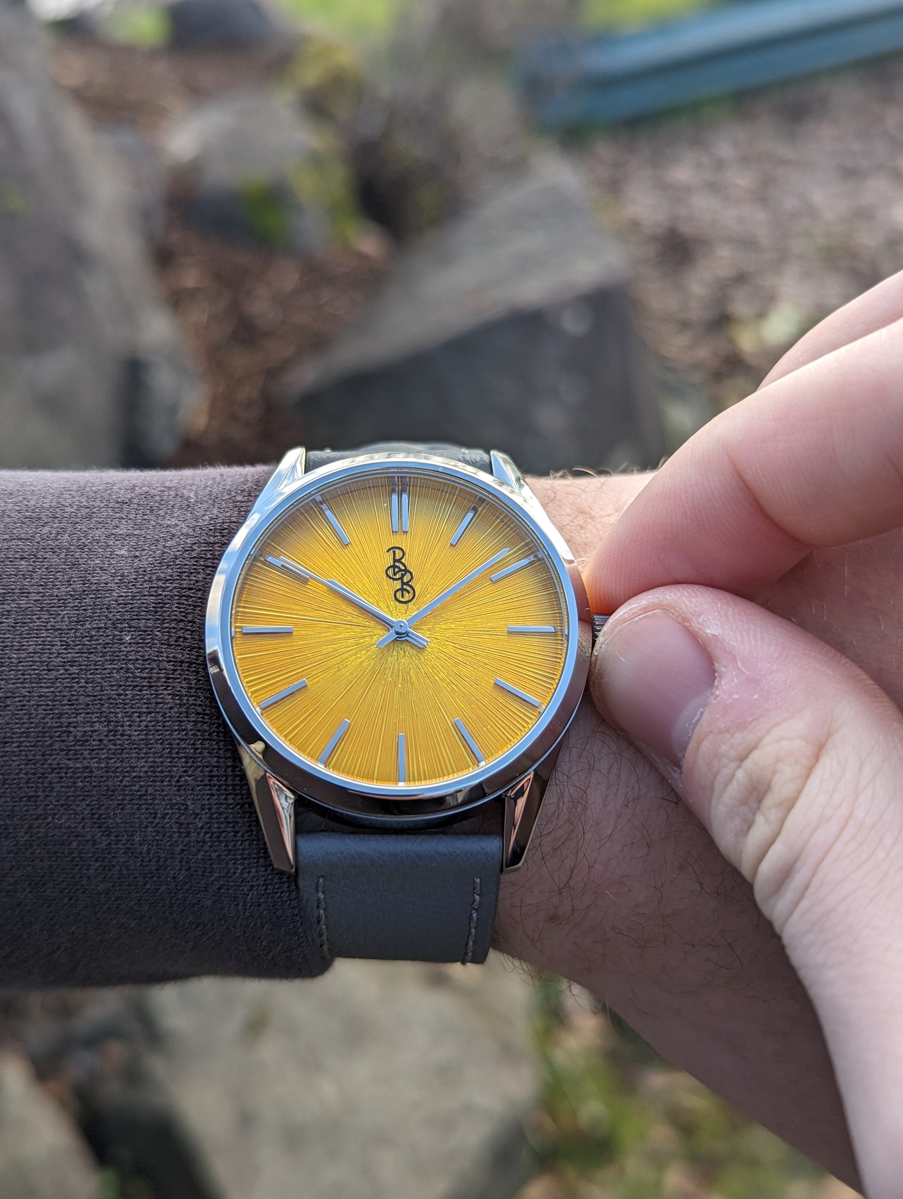 Yellow Sunburst Watch